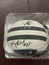 Darrelle Revis Kerry Rhodes Dual signed NY Jets mini helmet W/ proof autographed