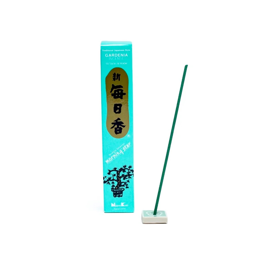 Gardenia Incense Sticks & Holder 20g (50 Short Sticks)