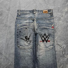 Baggy Jeans Division Big Pocket Wide Leg Jnco Style Skater Surf Y2k 90s Jeans 34