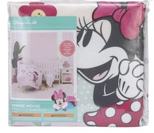 Disney Baby Mini Mouse 3 Piece Crib Bedding Set, Brand New