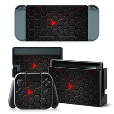 Nintendo Switch Skin Design Foils Sticker Screen Protector Set - Armor Motif