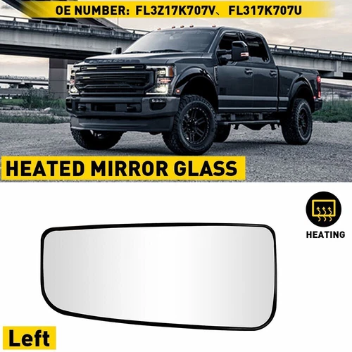 Driver Side Tow Mirror Glass Lower Heated Fit 17-22 Ford F250 F350 Super Duty