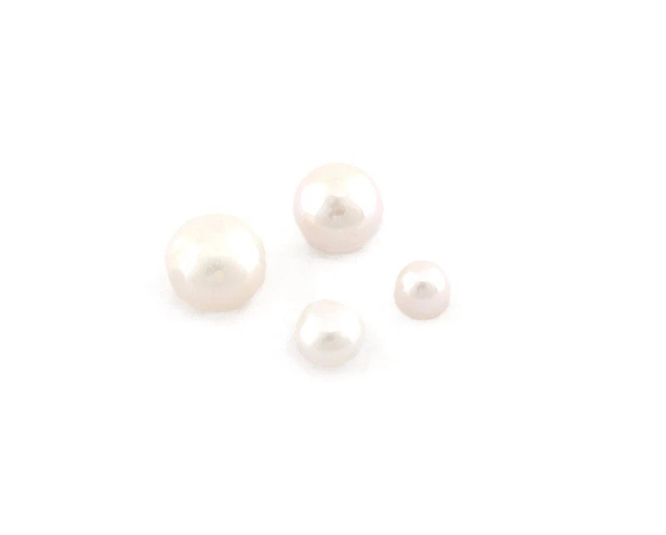 Pérolas redondas costas planas perfuradas, 4mm 5mm 6mm 8mm 9mm 10mm cabochão pérola c177 - Imagem 3 de 3