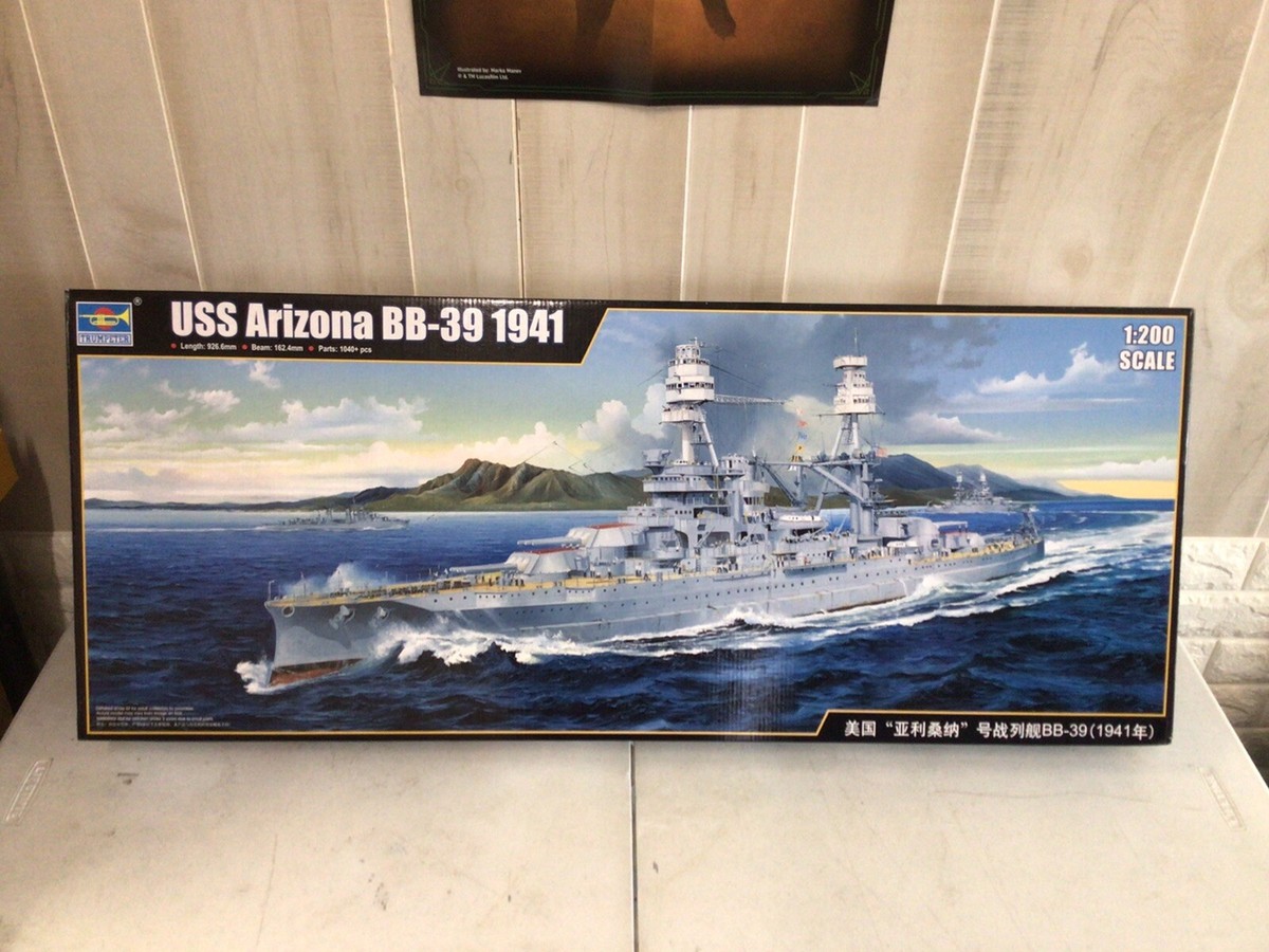USS   Arizona  BBー39   1941    。1/200 Trumpeter 1/200 07015 USS Arizona BB-39 1941 remote control
