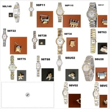 LADIES TWO TONE  BULOVA WATCH BAND LINK EXTENDER [C3]