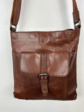 Spikes  Sparrow Leather Crossbody Bag Multi Compartment Buckle Satchel
