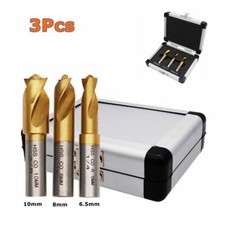 HSS CO Removable Non-Slip Spot Weld Coating Titanium Air Cutter Drill Bit 3Pcs