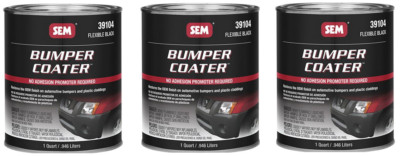 SEM 39104 Bumper Coater Flexible Black Bumper Coating Quart (3 Pack)