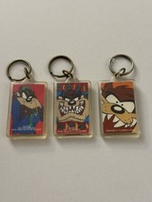 Vintage Set Of 3 Tasmanian Devil Keychains Taz Looney Tunes C32