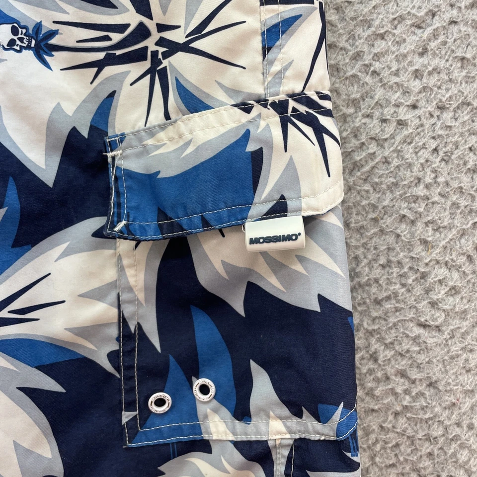 Mossimo Supply 游泳裤男孩 S(6/7) 蓝调板短裤 冲浪印花 沙滩泳池 — 第 3/4 张图片