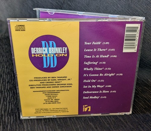 Derrick Brinkley Hold On CD (1993) Christian Soul R&B Gospel Tribute Sounds - Picture 2 of 15