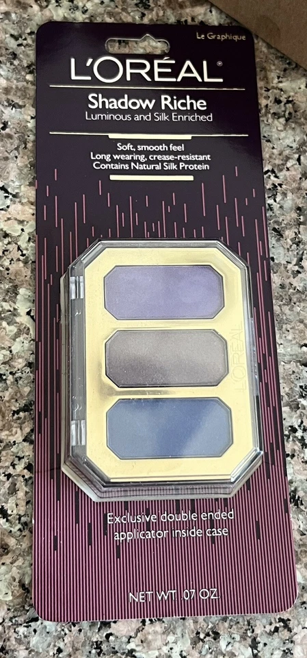 L'Oreal Vintage Shadow Riche LE GRAPHIQUE Eye Shadow Trio NOS - Image 4 of 4