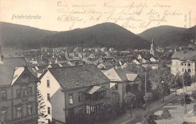 A116 Germany 1905 Friedrichroda Total View vintage postcard