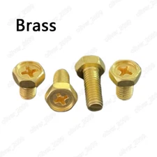 Brass Hexagon Bolts With Cross Recess on Head M5 M6