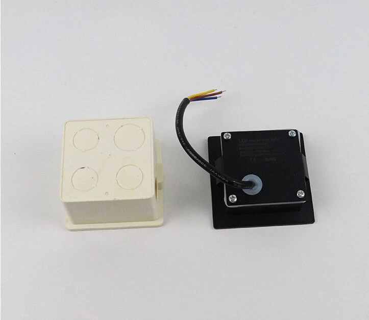 Outdoor 3W Motion-Sensor Led Step Stair Lights Footlight Recessed Corner Lamp - Image 4 of 4