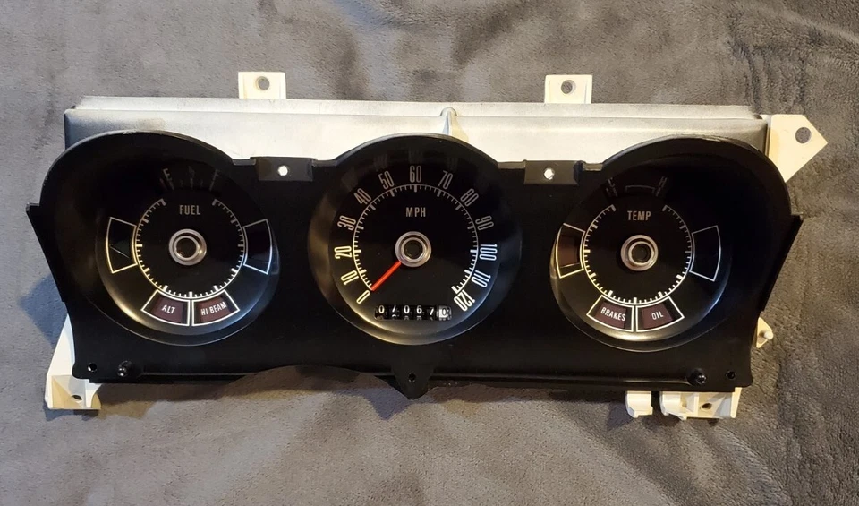 1972-73 Ford Gran Torino Ranchero Mercury Cougar painel de instrumentos OEM perfeito! - Imagem 2 de 4