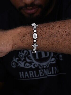 MOISSANITE Gothic Cross Infinity Link Evil Eye Hip Hop MOISSANITE Gothic Cross Infinity Link Evil Eye Hip Hop