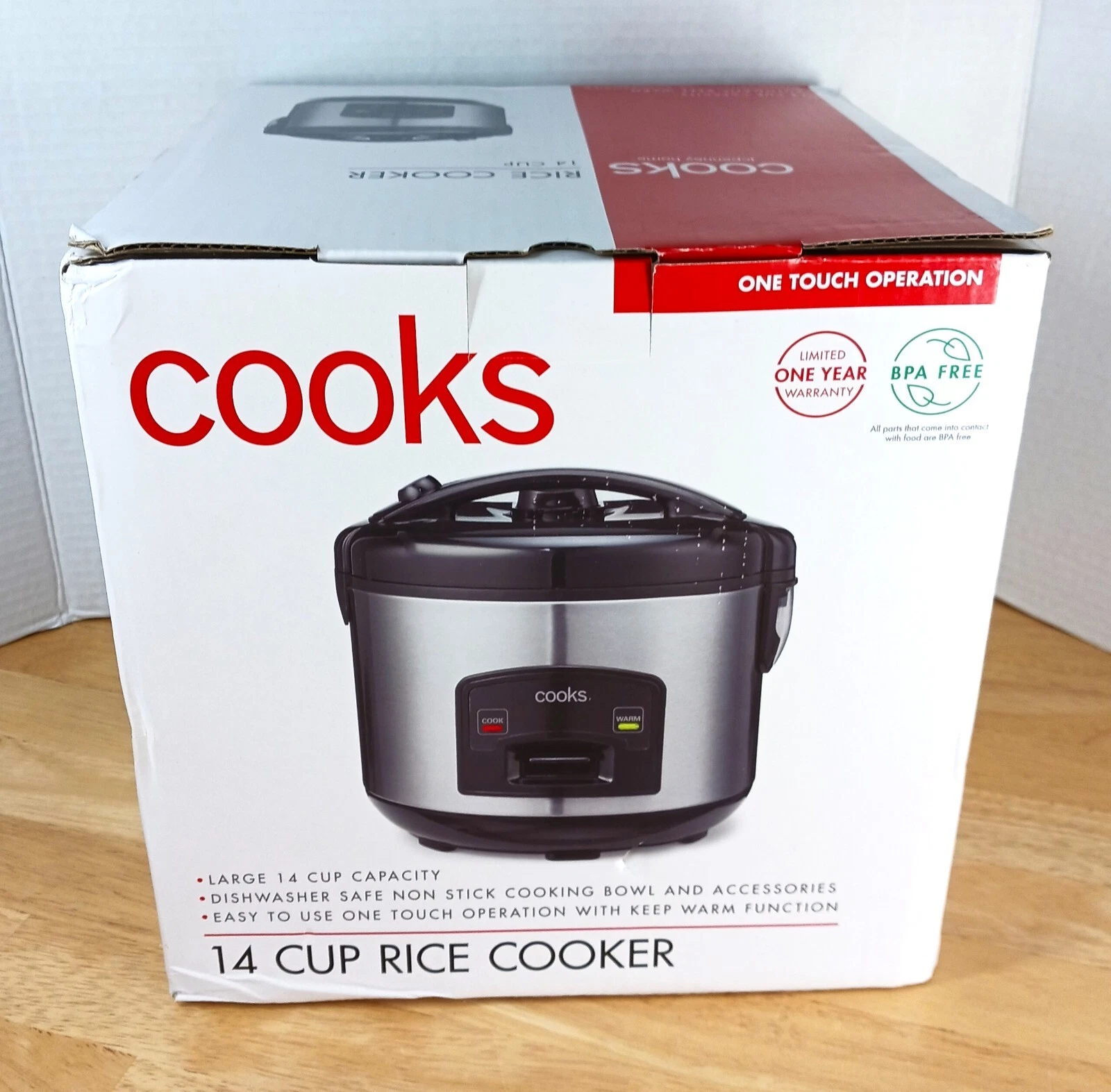 Cooks JC Penney Home 14 Cup Rice Cooker ~ Never Opened ~ New in Box
