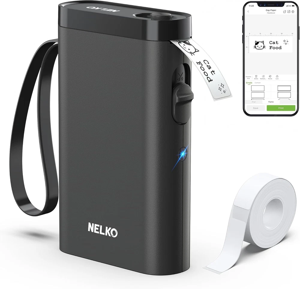 Bluetooth Mini Label Printer P21 with Tape for Wireless Labeling