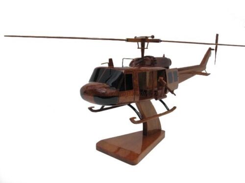 Bell UH-1 Huey Vietnam Era Iroquois Helicopter Door Guns Wood Wooden Model New - Picture 1 of 5