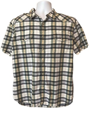 Lucky Brand Slim FitPearl Snap Shirt Mens XL Western Plaid Short
