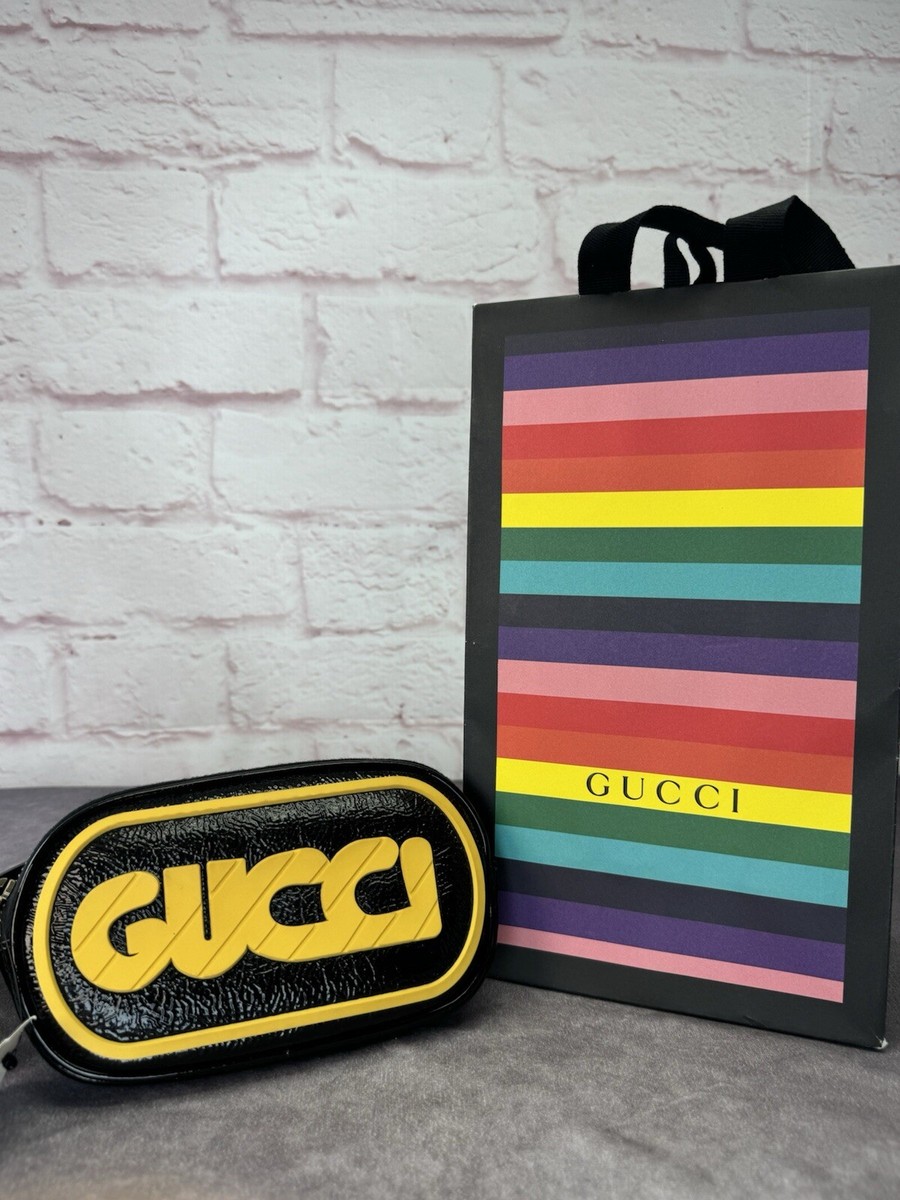 GUCCI Patent Rubber Game Patch Logo Belt Bag 95/38 Black | eBay GUCCI Patent Rubber Game Patch Logo Belt Bag 95/38 Black | eBay