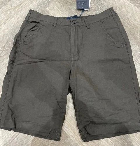 Kronstadt Hector Oxford Washed Shorts Size M L Army Dark Green Cotton RRP £55