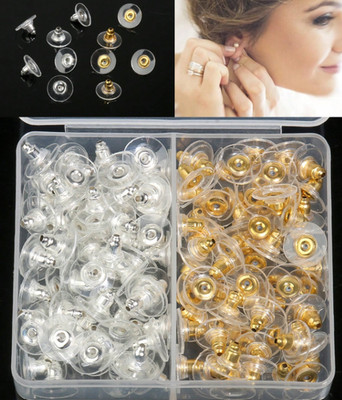 100pcs Earring Hook Clasp Set Earplugs Ear Wires Earring Back For Jewelry Making