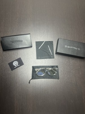 Chrome Hearts Eyeglasses Clear Frame / Silver Temples Unisex with Case New