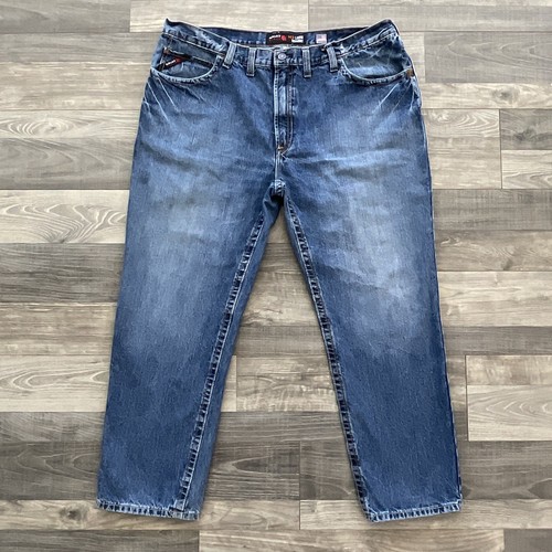 Ariat FR M3 Loose Basic Stackable Straight Leg Jeans Men’s 46x32 Blue 10014449