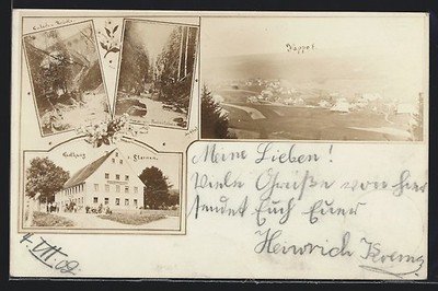 Foto-AK Kappel / Freiburg, Gasthaus zum Sternen, Gutach-Brücke, Rechenfelsen, O 