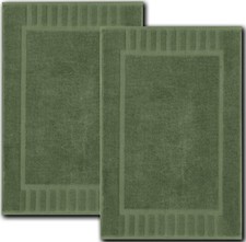 Luxury Bath Mat Floor Towel Set - Absorbent Cotton Hotel Spa Shower/Bathtub M...