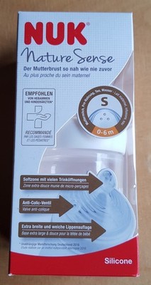 NUK Nature Sense Flasche, 150ml, 0-6m, Sauger S, NEU