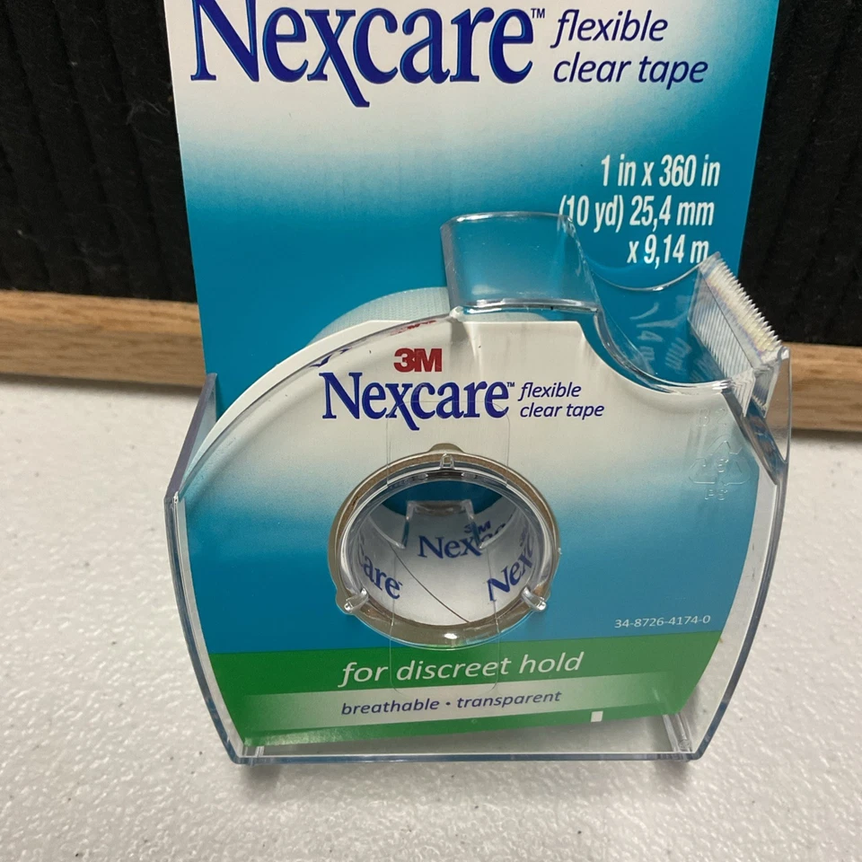 Nexcare Dispensador de Cinta Transparente Flexible 1”X10yd 1ct Soporte Medio 1182 Foto 3 de 4