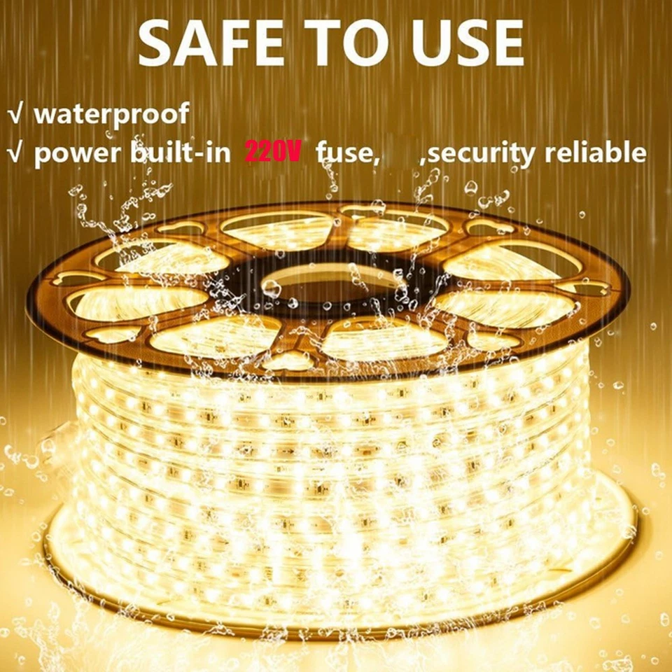 220V LED Lichtschlauch Lichterschlauch IP65 Garten Außen Party Weihnachten 20m - Bild 1 von 4