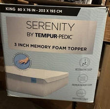 Serenity Tempur-Pedic 3 Inch Memory Foam Topper KING Size
