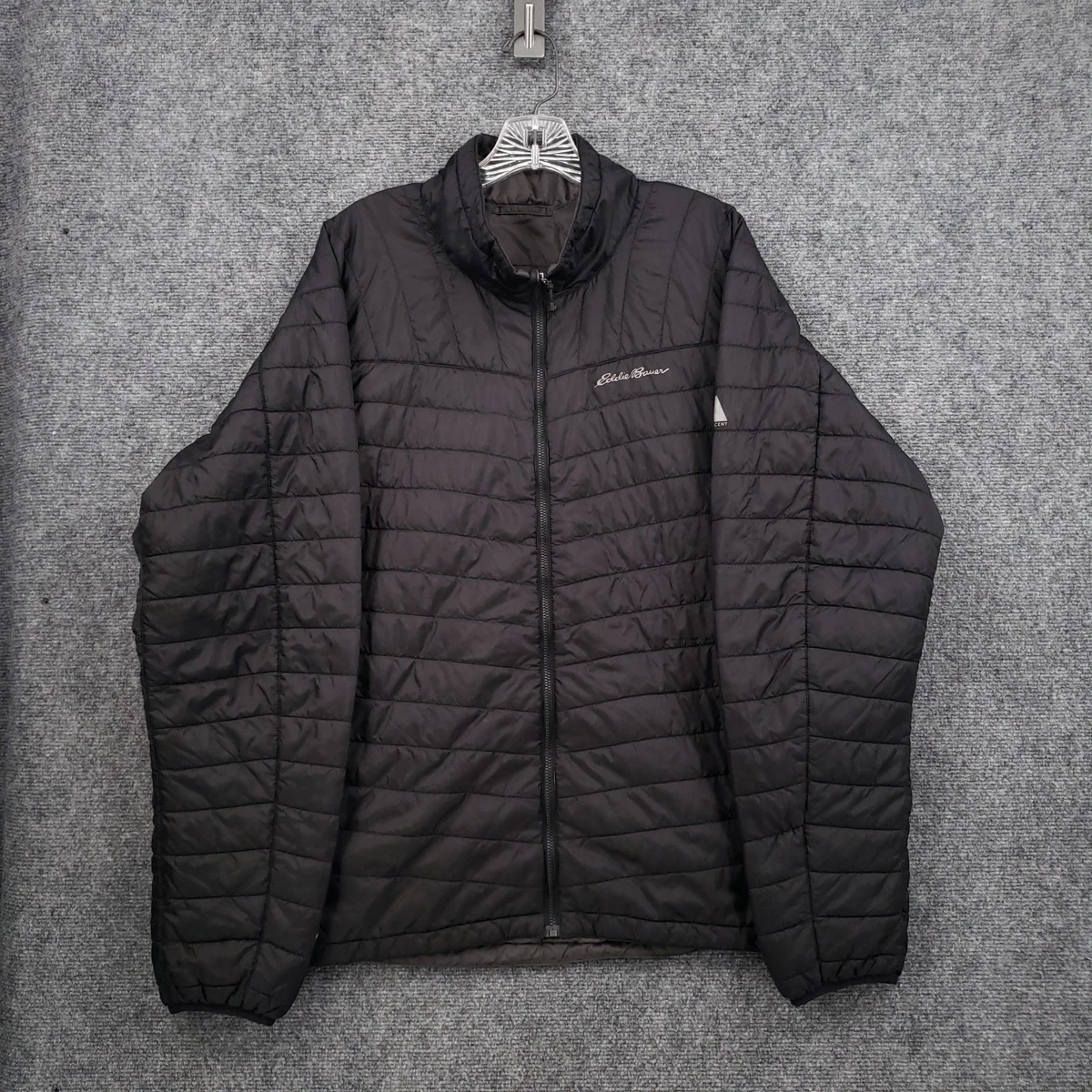 Manteau veste homme Eddie Bauer duvet d'oie bomber bouffant marron moyen