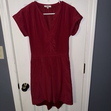 Madewell Women's Red Short Sleeve Dress Size 0 EUC