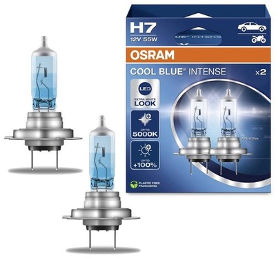 OSRAM COOL BLUE INTENSE H7 5000K Halogen Scheinwerferlampen 12V 2er Set
