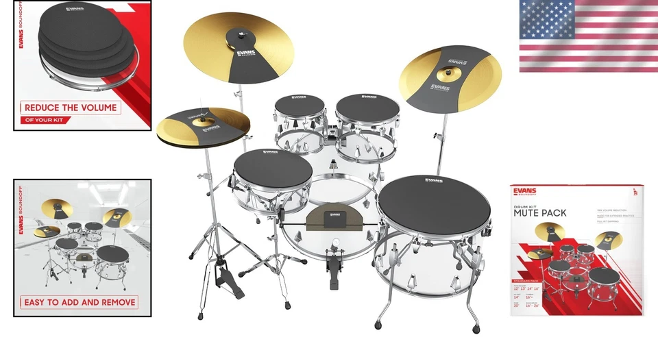 Paquete de práctica de batería SoundOff - Control de volumen Foto 2 de 4