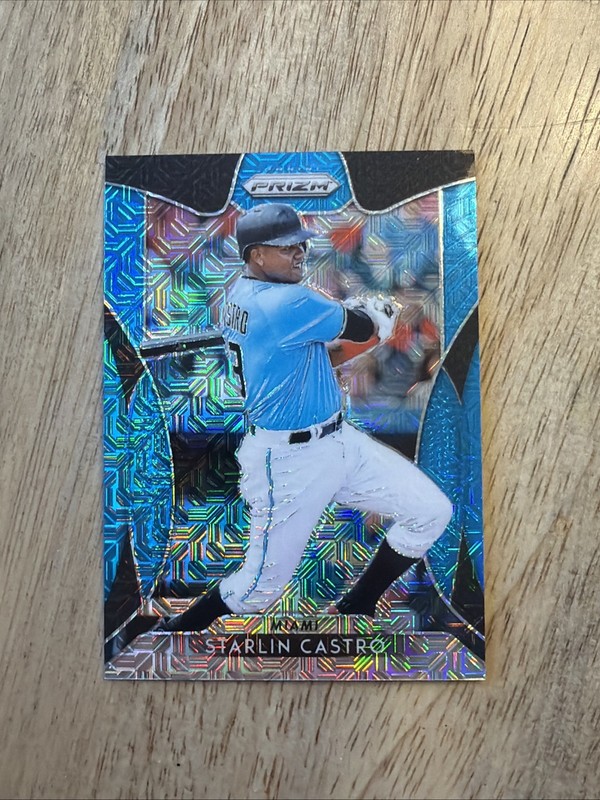 Starlin Castro 2019 Panini Prizm Tier III #224 Blue Mojo Prizm /399 Miami Marlin