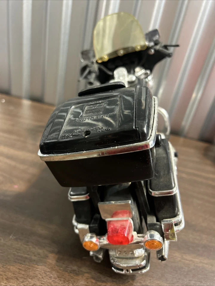 Vintage MOTORCYCLE Toy State 1993 Preto e Cromado - Imagem 4 de 4
