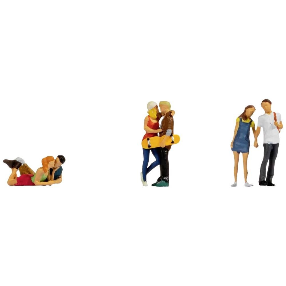 NOCH TT Jeunes couples peint, lot figurines modélisme ferroviaire 1:120