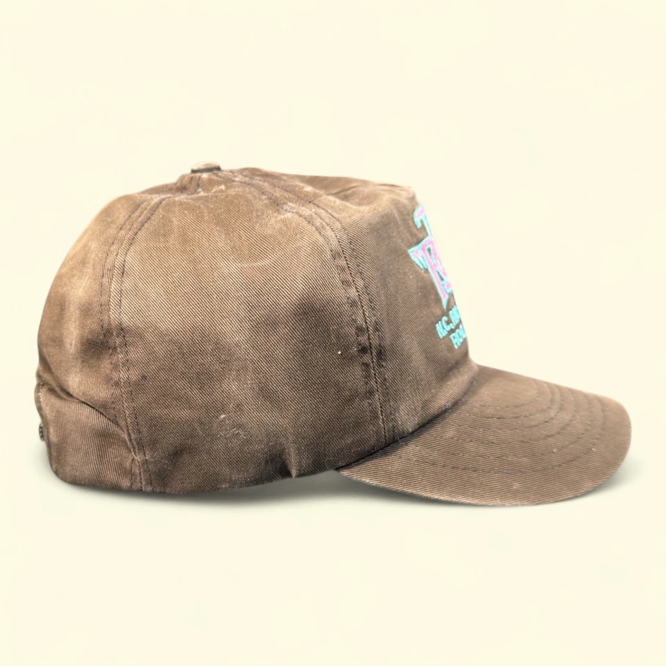 The Rock North Carolina Motor Speedway Rockingham Vintage Snapback Hat NASCAR - Image 2 of 4