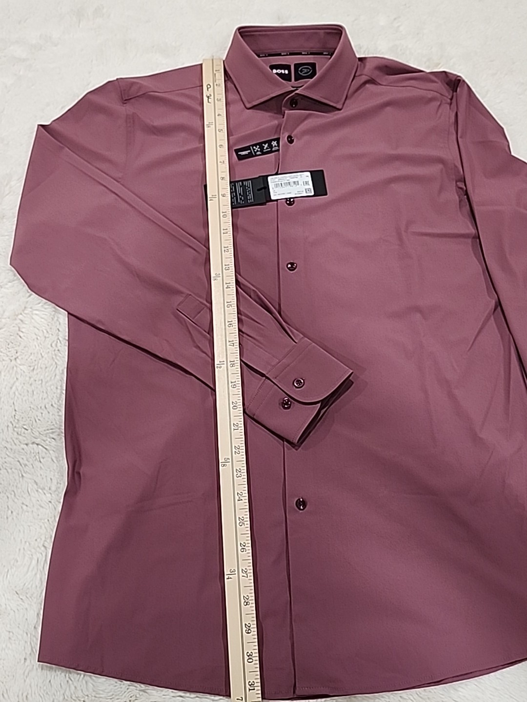 Hugo Boss NWT Boss Performance Shirt Mens L Lavender Long-sleeve Sharp Fit New thumbnail 5