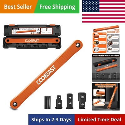 3/8 inch offset extension wrench Impact Ready Socket Wrench Extender Tool wit...