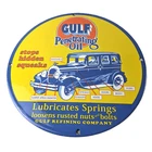 Vintage Gulf Gasoline Sign - Porcelain Enamel Penetrating Oil Gas Station Sign