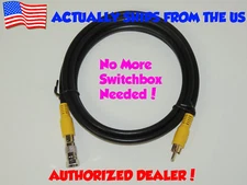 6FT Video Cable RCA RF TV Connector Atari 2600 7800 Colecovision Intellivision 