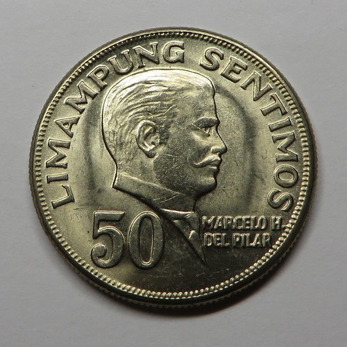 Philippines 50 Sentimos 1974 Copper-Nickel-Zinc KM#200 UNC