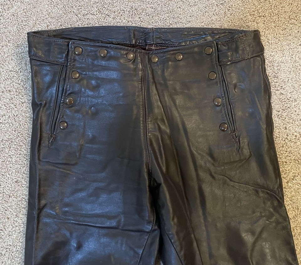 Just Leather San Jose Men’s Size 36 Brown Leather Old Snap Open Front